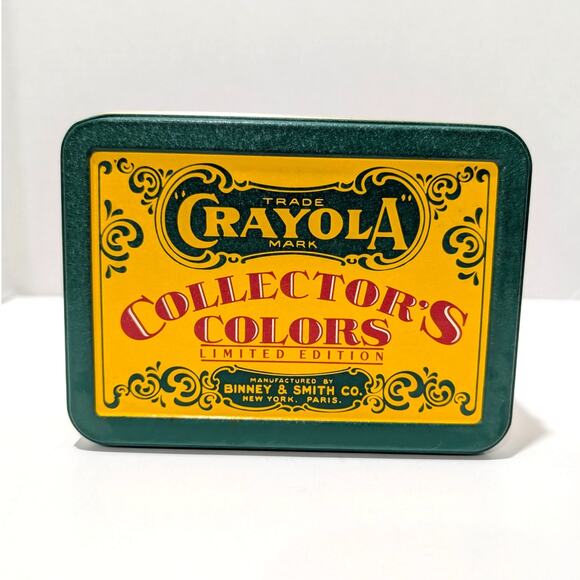 Vtg Crayola Collector's Colors Limited Edition Tin - Picture 1 of 13